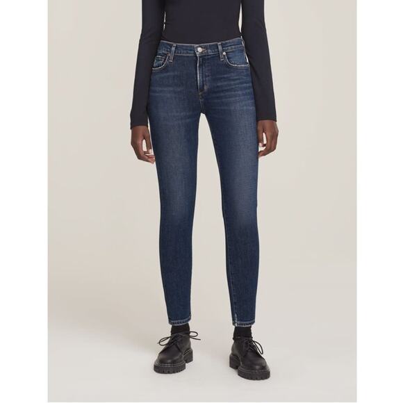 AGOLDE NWT Sophie Crop Mid Rise Skinny Jean in Cabana // 00 - Picture 1 of 12